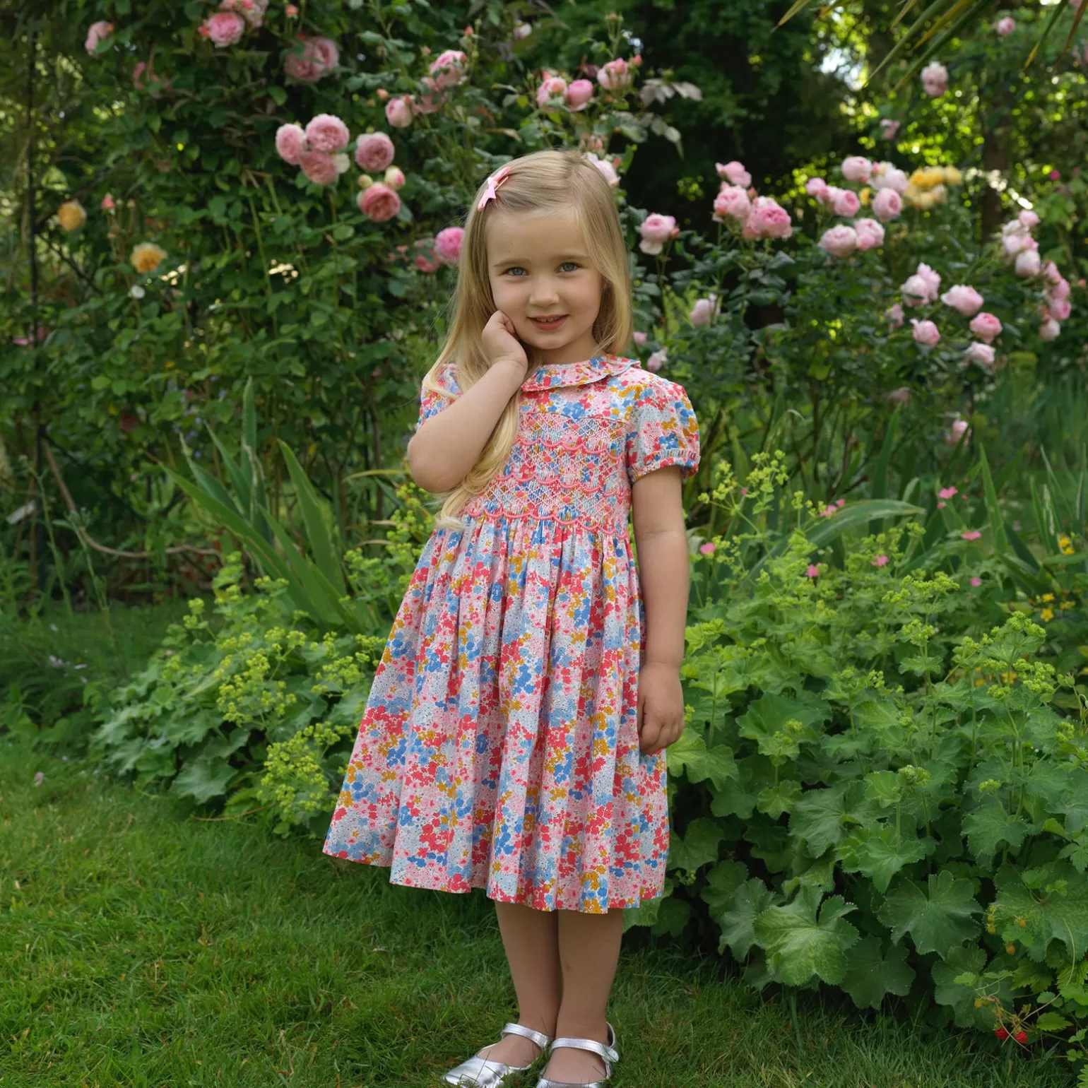 Rachel Riley Wild Flower Smocked Dress | Girl Dresses