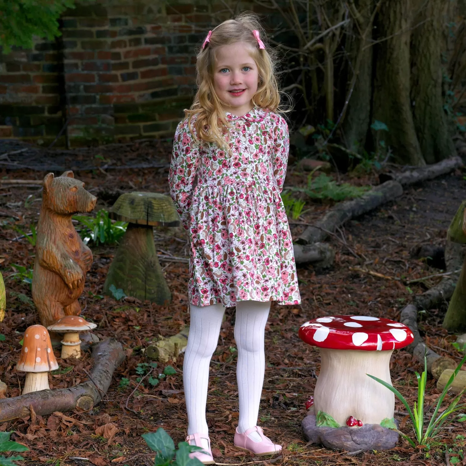 Rachel Riley Woodland Floral Jersey Dress | Girl Dresses